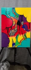 OOAK Abstract Trippy psychedelic Original pop art modern Acrylic custom wall art