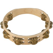 Sound Percussion Labs Baja Double Row Headless Tambourine Brass Jingles 10 Inch