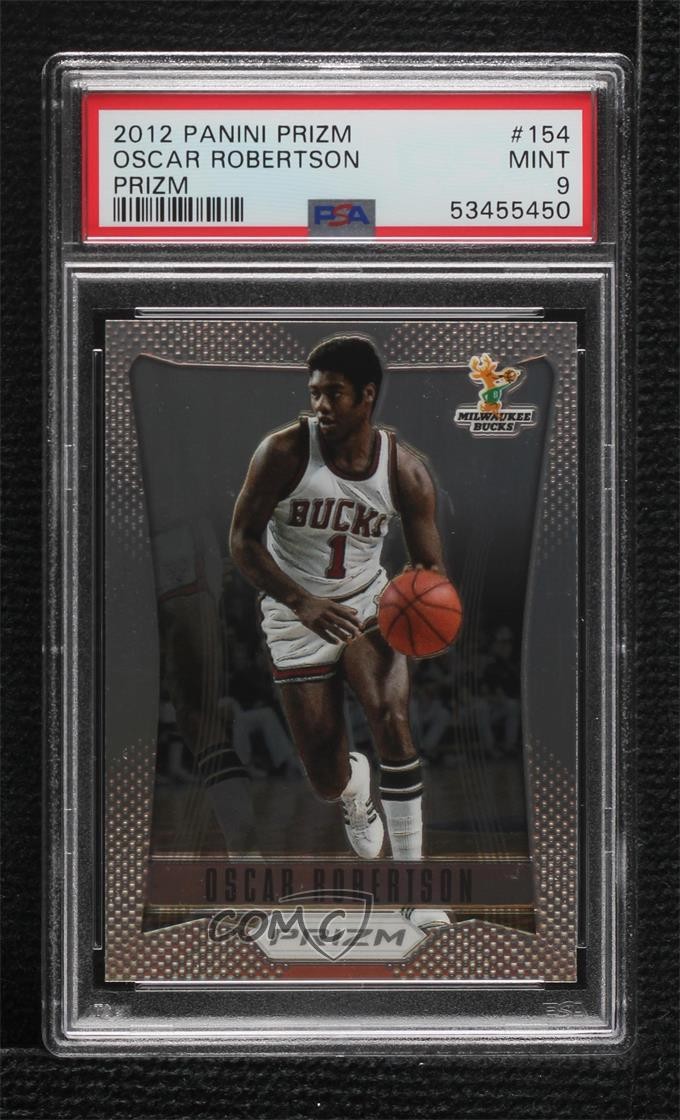 2012-13 Panini Prizm Silver Prizm Oscar Robertson #154 PSA 9 MINT HOF 2w0