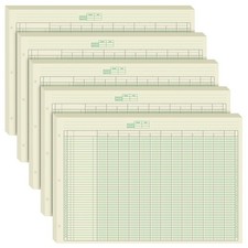 Fulmoon 5 Pack 250 Sheets Ledger Paper Accounting Columnar 16.375 x 11 Inch