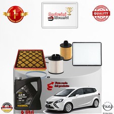 KIT TAGLIANDO FILTRI + OLIO OPEL ZAFIRA C 2.0 CDTi 96KW 130CV DAL 2012 ->