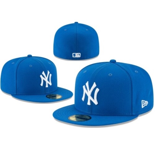 New York Yankees Fitted Hat Cap Men's Baseball Cap Flat Brim Cap Sun Hats NEW - Picture 6 of 48