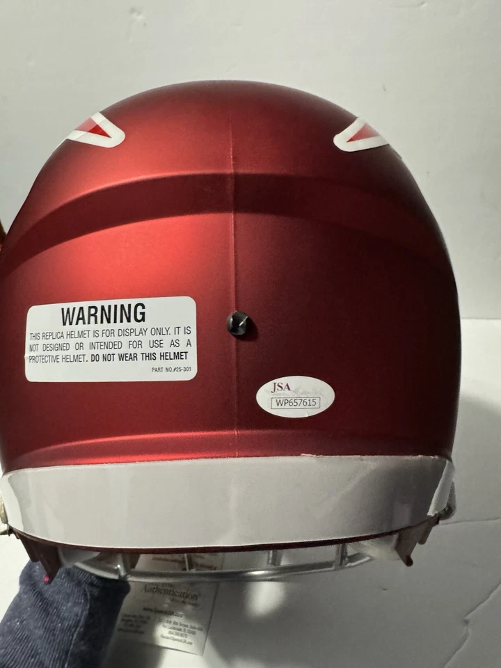 RANDY MOSS New England Patriots SIGNED True BLAZE Full Size Helmet JSA COA - Image 4 of 4