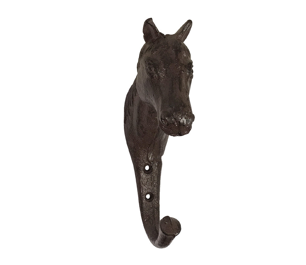 Wandhaken Pferd Aus Aluminium – Dekorativer Kleiderhaken Für Trense, Halfter Oder Jacken, 16,5x4,4x9,4 Cm