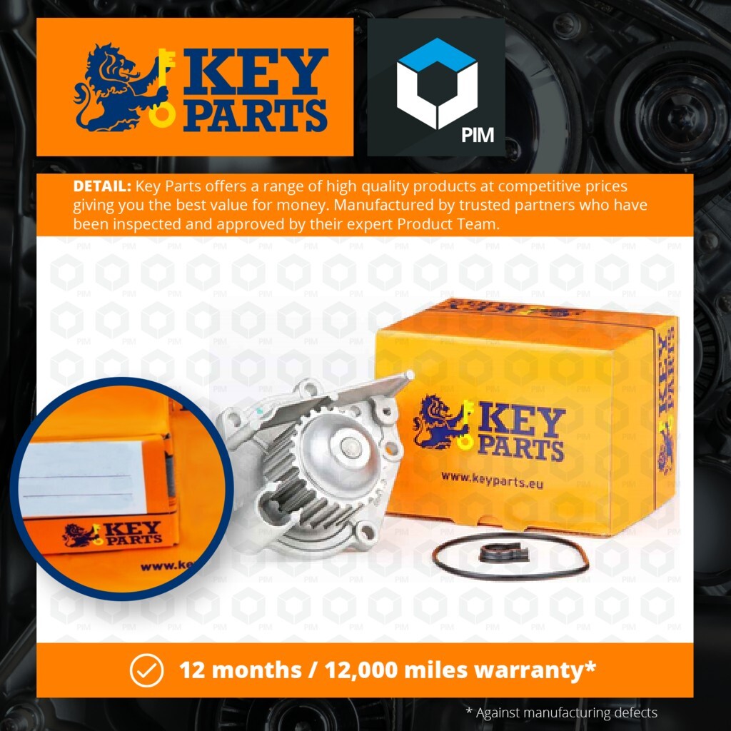 Water Pump fits ROVER 25 RF 1.6 99 to 05 16K4F Coolant KeyParts PEB102510 New