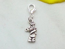 Charms Anhänger *BÄR mit Blümchen Charm Teddy Bärchen Teddybär Armband und Kette