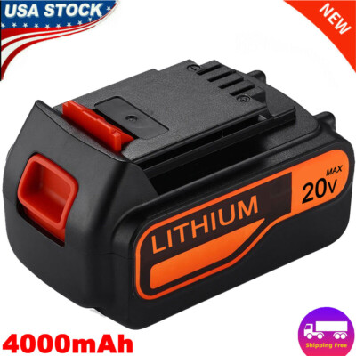 20V 4000mAh Lithium-ion Battery for BLACK+DECKER 20 Volt LBXR20 LBX20 LB20 NEW