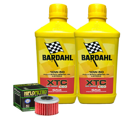 Set Service Bardahl Öl XTC 10W50+ Filter Für Hm Motorrad 500 Cre-X � 2008>2013