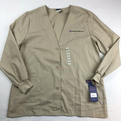 Cherokee Workwear Authentic Scrubs Beige Scrub Women’s Advocate Health Care L eBay