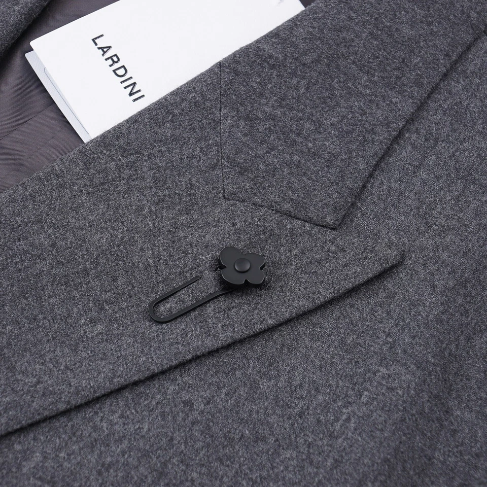 Traje Lardini Ajuste Regular Gris Franela Lana-Cachemira 42R (UE 52) NUEVO CON ETIQUETAS Foto 4 de 4