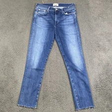 AGOLDE Sophie High Rise Raw Hem Crop Skinny‎ Denim Jean Size 28 Style A018-3005.