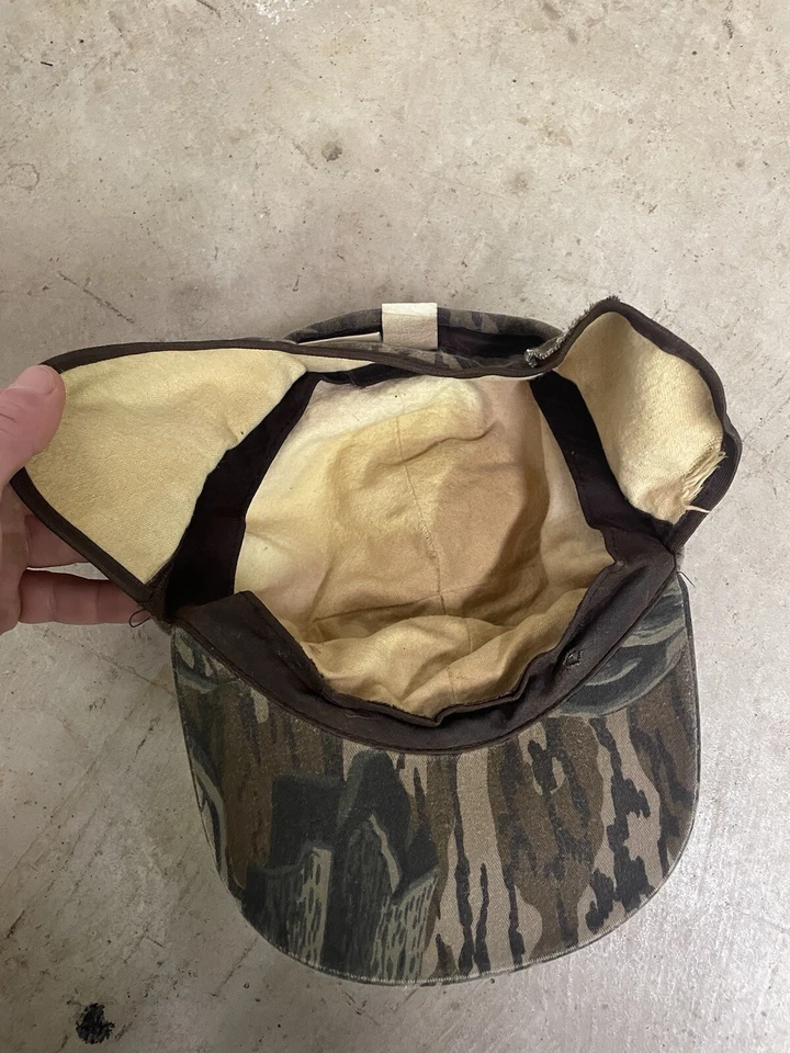 De colección 1980’s Camuflaje Estampado Aislado Sombrero Orejeras Cubiertas Hechas en EE. UU. Lana Ajustada Mediana Foto 4 de 4