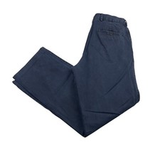 Prada Men’s 100% Cotton Flat Front Chino Pants Navy Blue • Italy • 36x32