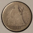 1891-O 10c Seated Liberty Silver Dime - Better Date - Value Coin - SKU-T3535