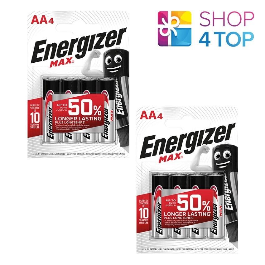 Thumbnail - 8 Energizer Max Aa Lr6 Alkalisch Batteries 1.5v Mignon Stilo Exp 2030