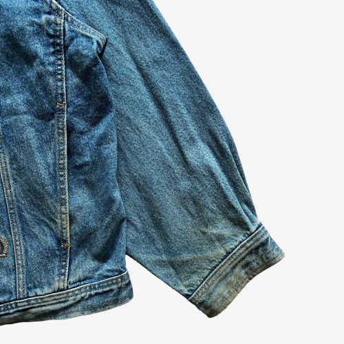 Vintage 90s Men's Tommy Hilfiger Blue Denim Trucker Jacket, Cowboy Western Retro - Picture 7 of 10