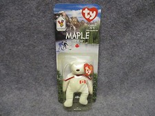 1999 McDonald's Ty Teenie Beanie Babies Baby Maple The Bear New In Blister Pack