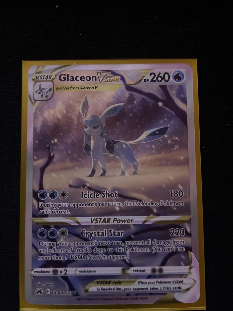 Pokemon Glaceon VStar GG40 Alt Art Crown Zenith Galarian Gallery