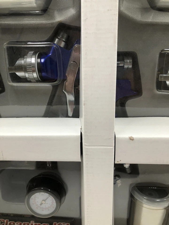 Kit de pistola pulverizadora ATD 9 piezas HVLP ATD-6900 NOB nunca usado! Sin máscara Foto 3 de 4