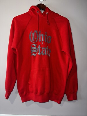 VINTAGE OHIO STATE BUCKEYES OLD ENGLISH CHAMPION HOODIE large