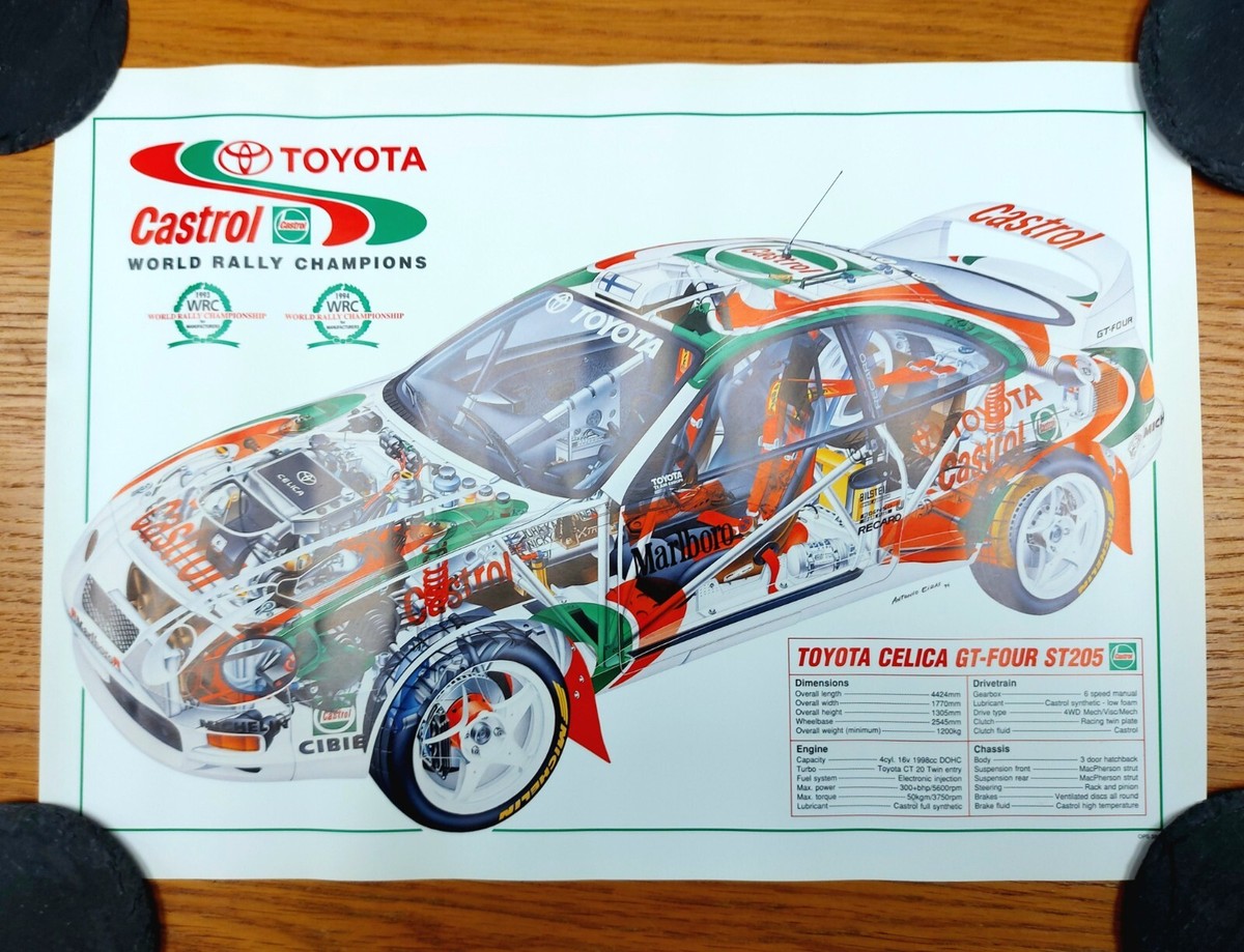 Rare Original Castrol Rally Sega TTE Celica GT-Four ST205 Iconic