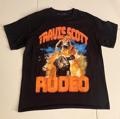 Travis Scott Rodeo Rap Tee Size Large Indigo Child Short Sleeve