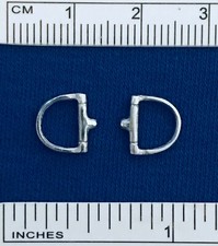 RDLC Traditional 1:9 Scale LARGE DEE RING D-RING SNAFFLE BIT in White Bronze