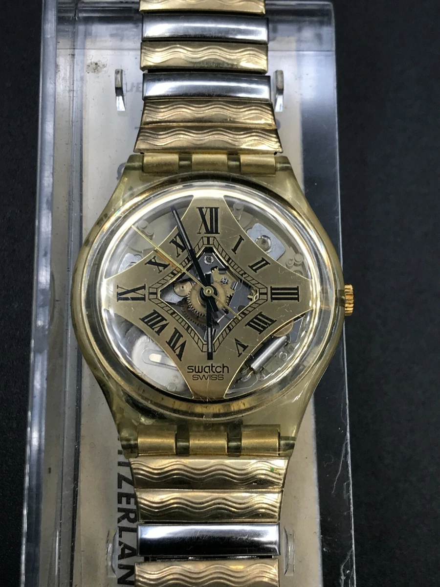 Swatch white shop gold