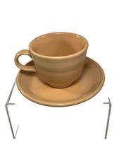 Fiesta,  'Peach'  Coffee / Tea Cup & Saucer Plate Fiestaware