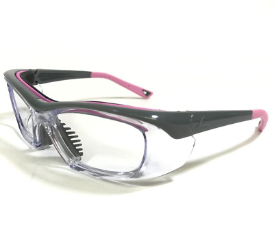 OnGuard Safety Goggles Eyeglasses Frames OG220S Gray Pink Clear Z87-2 55-15-130