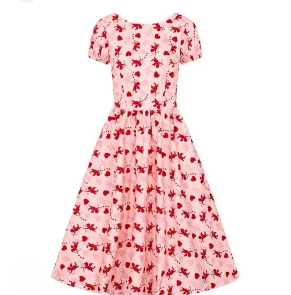 Уникальный винтажный коллекционный Demira Купидон качели платье новый с ярлыками женщин XS День святого Валентина  - Изображение 3 из 4