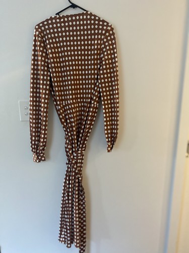 Portmans Spot Long Sleeve Maxi Wrap Dress Size 10 - Picture 2 of 4