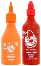 Thai Dragon Sriracha Mayonnaise 200ml & Sweet Chilli Sauce 455ml (Pack of 2) 
