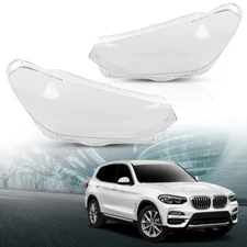 Fit For 2018-2021 BMW X3 G01 X4 G02 G08 2X Headlight Lens Headlamp Cover