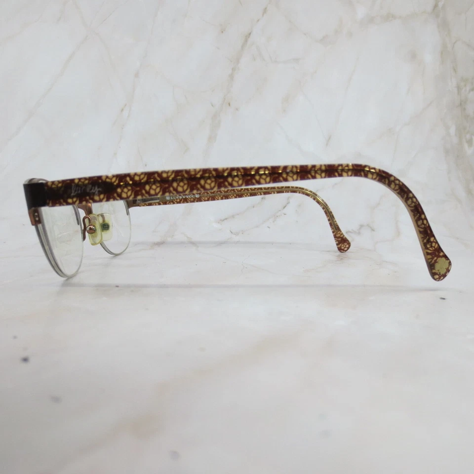 Marco de gafas Lucky You Coastal para mujer marrón floral borde medio ovalado 49-18-135 Foto 3 de 4