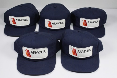(5) K-Products Armour Meats Patch Hat Lot Advertising Vintage 80s 90s USA Made