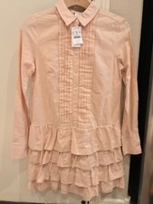 $125 NWT J Crew Long Sleeve Ruffles Dress Womens Size 0