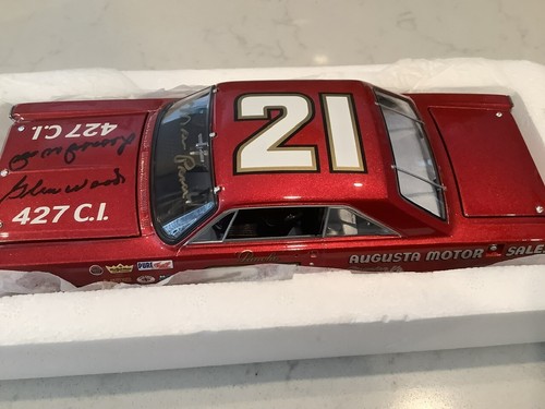 MARVIN PANCH & WOOD BROS AUTOGRAPHED 1965 URL AUGUSTA MOTOR DIECAST W/COA & CARD - Picture 16 of 20