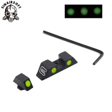 Fiber Optic Front & Rear Sight for Glock 17 17L 19 22 23 24 26 27 33 34 35 38 39