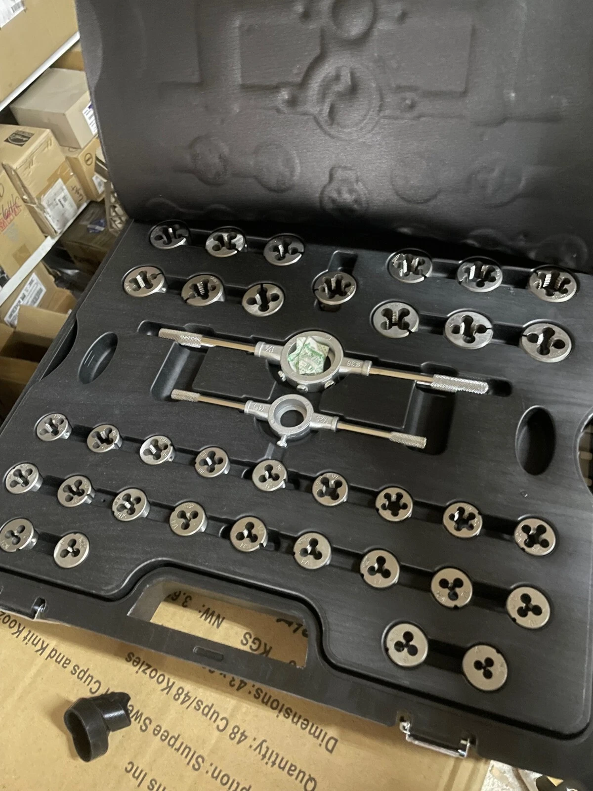 Westward 1PZ54B 110 Piece Tap & Die Set , High Carbon Steel - product detail image 1