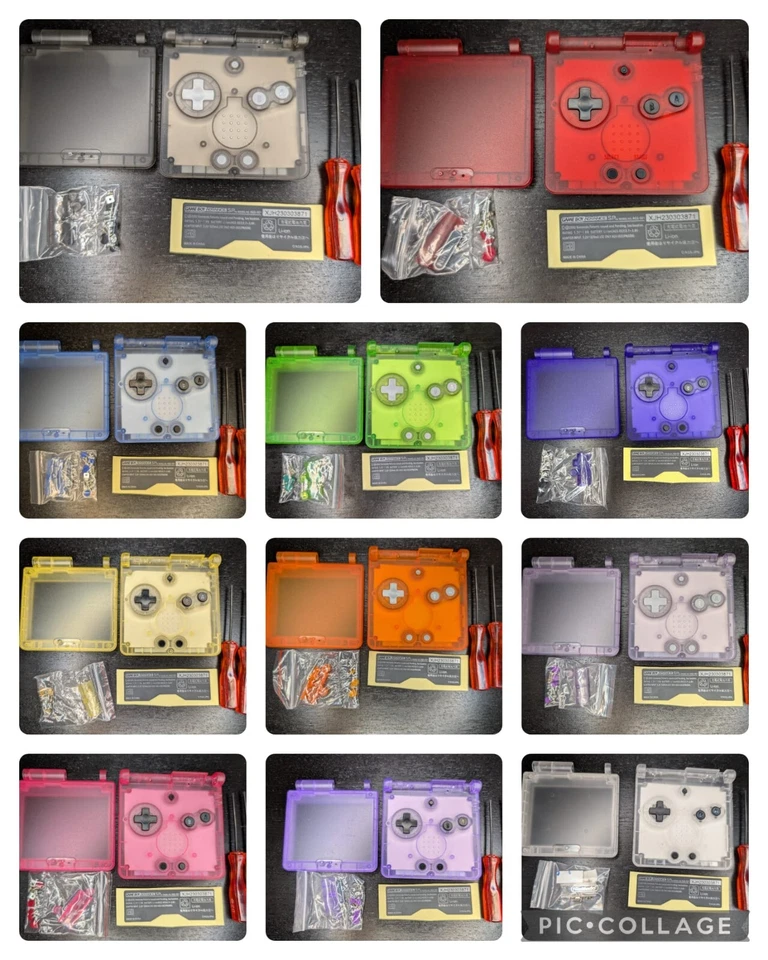 Nintendo Gameboy Advance Sp GBA Transparant Shell - Various Colours