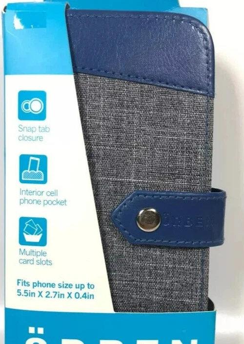 ORBEN Phone Wallet, Travel Phone Case with Multiple Card Slots Full (Blue/Gray) - Image 4 of 4