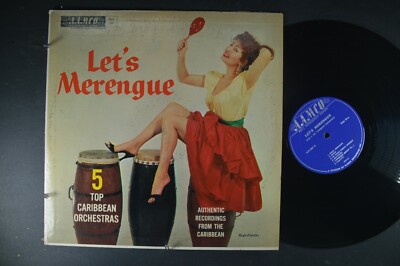 LET'S MERENGUE 5 Top Caribbean Orchestras LATIN LP AAMCO DG