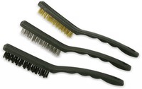 BüRsten-Set, Stahl/Nylon/Messing, 3-Teilig