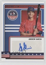 2023 Panini USA Baseball Stars & Stripes Andrew Garcia (Blue Ink) Auto 0s55
