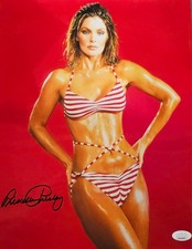 Priscilla Presley Elvis Naked Gun Dallas Autographed Metallic Photo 11x14 JSA