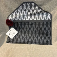 Thirty One Hang-it-Up Pocket  Charcoal Links Gray NEW With Tags + Rosette Clip