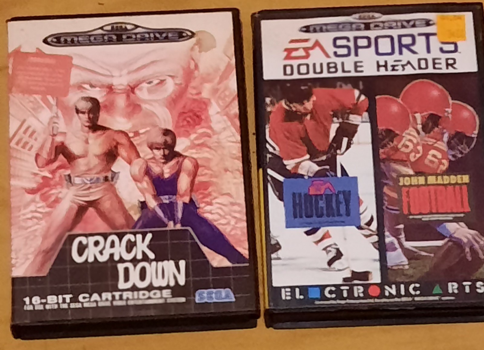 3 Jeux Sega Megadrive: Crack Down (PAL) + EA Sports Double Header (PAL)
