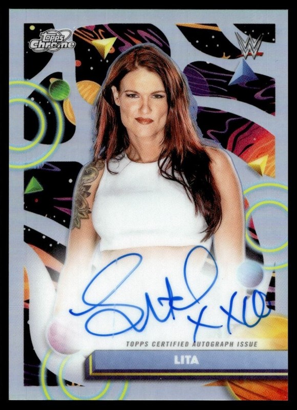2026 Topps Chrome WWE Cosmic Refractor Lita Auto #CCA-LTA A6