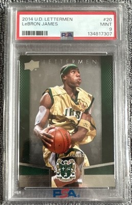 Upper Deck 2014-15 Lettermen LeBron James #20 Base PSA 9 Basketball Card